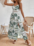 Robe Longue Fleurie Tropicale à Bretelles – Jardin Tropical