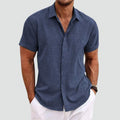 Chemise en Lin à Manches Courtes pour Homme – Idéale pour les Journées d'Été