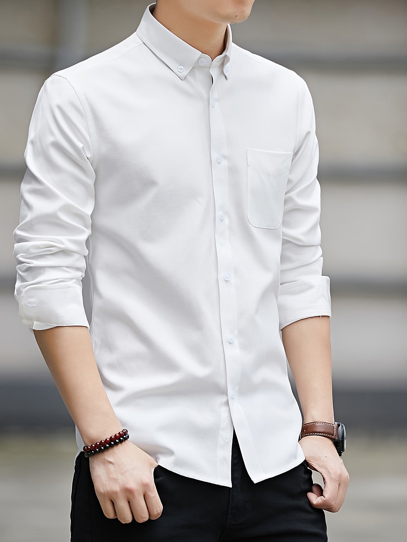 Chemise Oxford Homme à Manches Longues - Élégante
