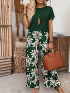 Ensemble Deux Pièces Fleuri Femme | Confort, Élégance Et Style Décontracté Chic