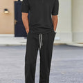 Ensemble Deux Pièces Homme | Polo Zip Élégant &amp; Pantalon Confortable