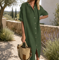 Élina – Robe Chemise Fluide Et Légère Pour L'Été
