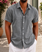 Chemise Homme en Lin à Manches Courtes – Légère & Respirante