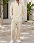 Ensemble Deux Pièces Homme | Polo Zip Manches Longues & Pantalon