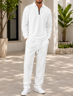 Ensemble Deux Pièces Homme | Polo Zip Manches Longues & Pantalon