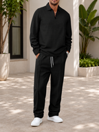 Ensemble Deux Pièces Homme | Polo Zip Manches Longues & Pantalon