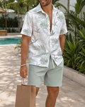 Ensemble Deux Pièces Homme | Chemise Tropicale & Short Léger d'Été