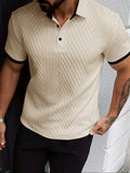 Polo Homme Texturé à Manches Courtes – Col Classique - Style Moderne