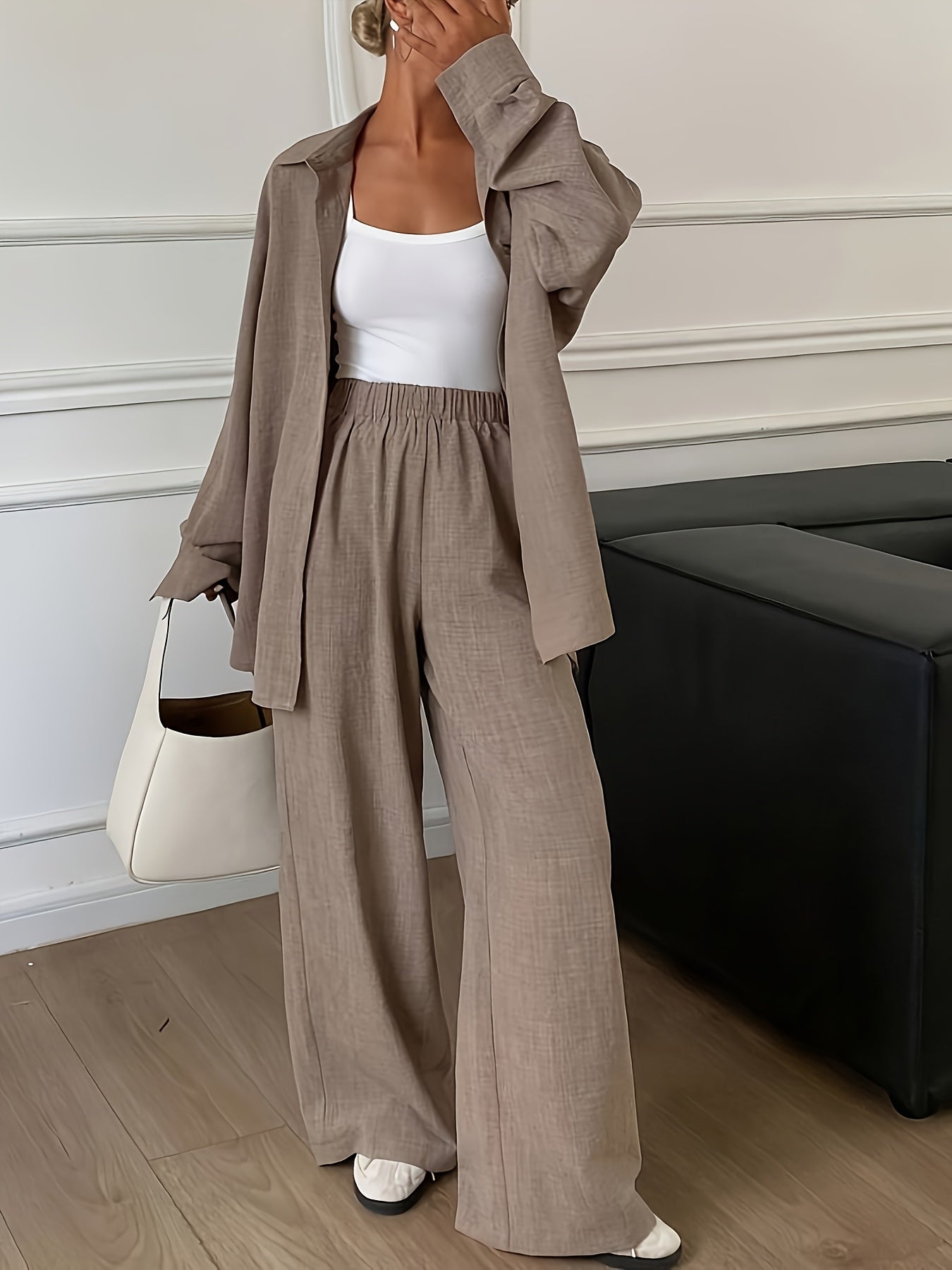 Ensemble Femme Ample Deux Pièces | Chemise Oversize & Pantalon Large