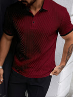 Polo Homme Texturé à Manches Courtes – Col Classique - Style Moderne